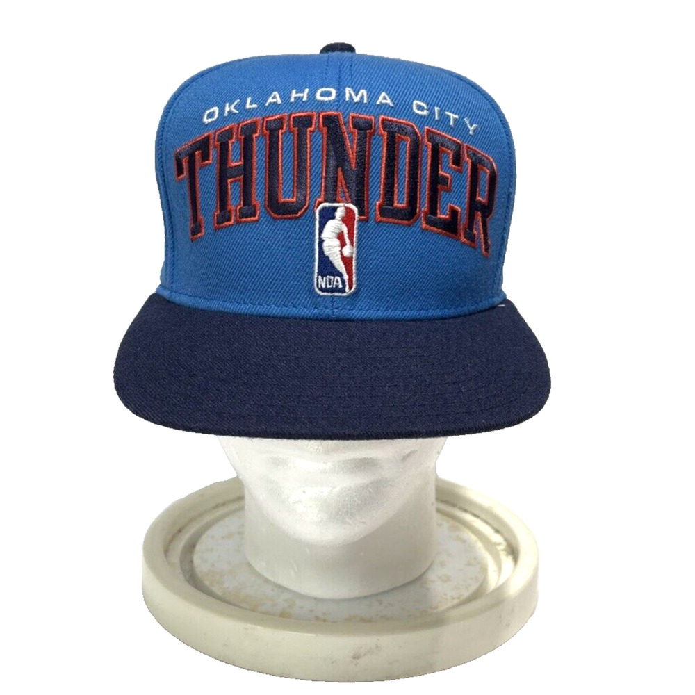 Oklahoma City Thunder NBA Snapback Hat Cap Adidas Blue Wool Blend
